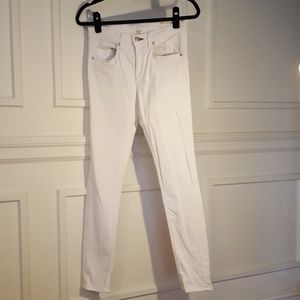 Rag and Bone High Rise Skinny White Jeans Size 28